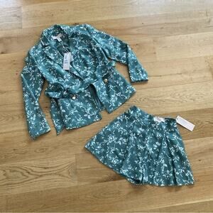 Keepsake The Label Watcher Blazer & matching Shorts in Sage Green Floral